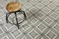 Esprit Kelim Teppich Hellgrau aus Wolle 