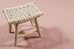 Esprit Kelim Teppich Rosa aus Wolle 