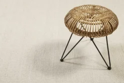 Esprit Kelim Teppich Rund Creme Weiß aus Jute & Wolle "Gobi"