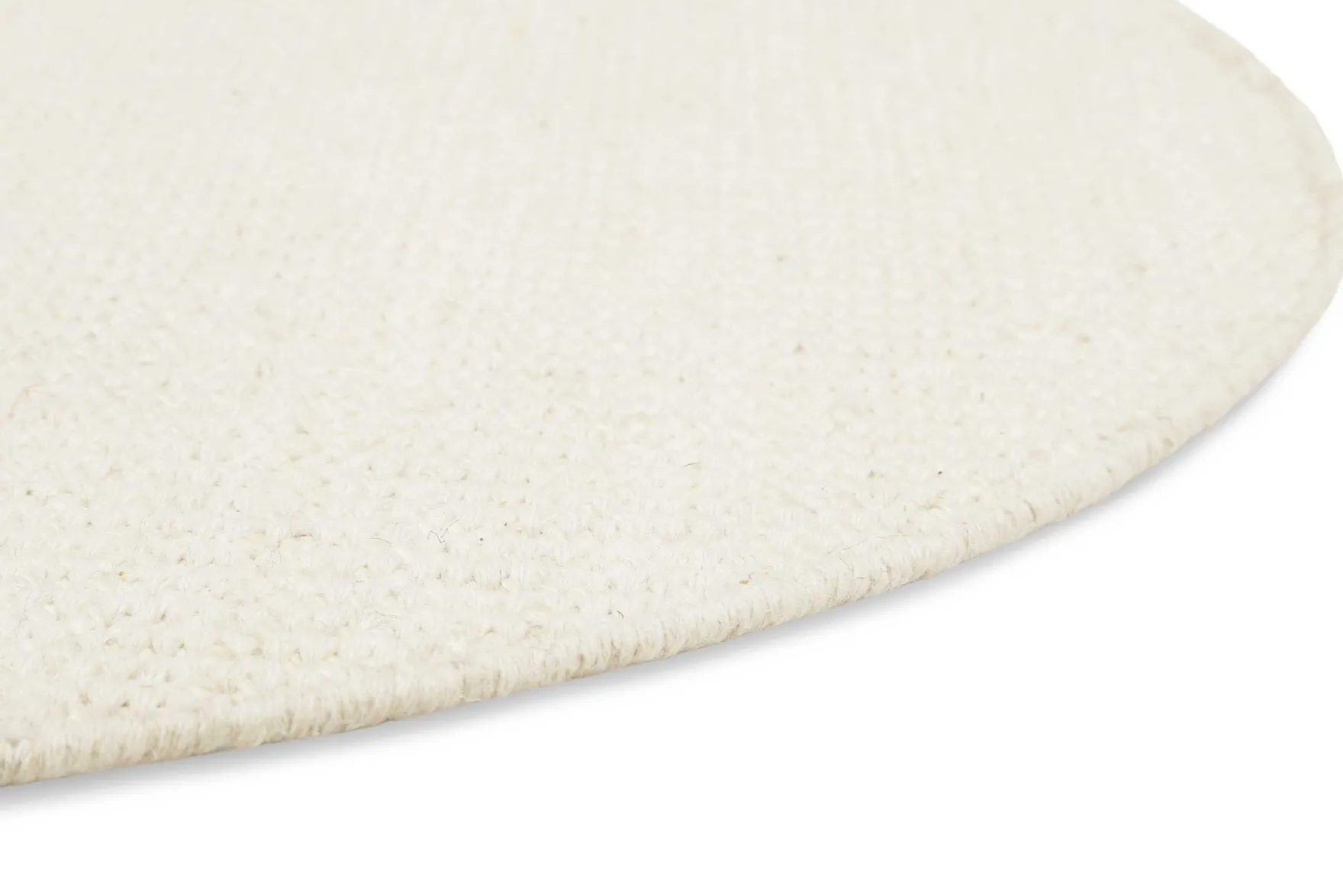 Esprit Kelim Teppich Rund Creme Weiß aus Jute & Wolle "Gobi"