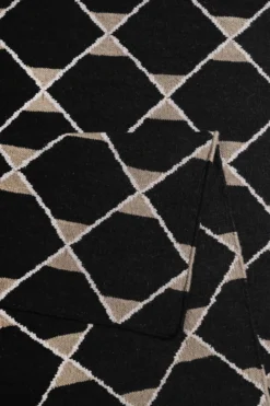 Esprit Kelim Teppich Schwarz aus Wolle "Aaron"