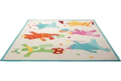 Esprit Kinderteppich Beige Bunt Kurzflor "Dancing Bears"