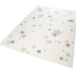 Esprit Kinderteppich beige rosa grau blau