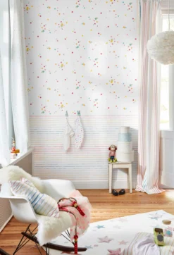 Esprit Kinderteppich beige rosa grau blau