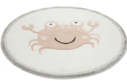 Esprit Kinderteppich Creme Weiß Rosa "CRAB"
