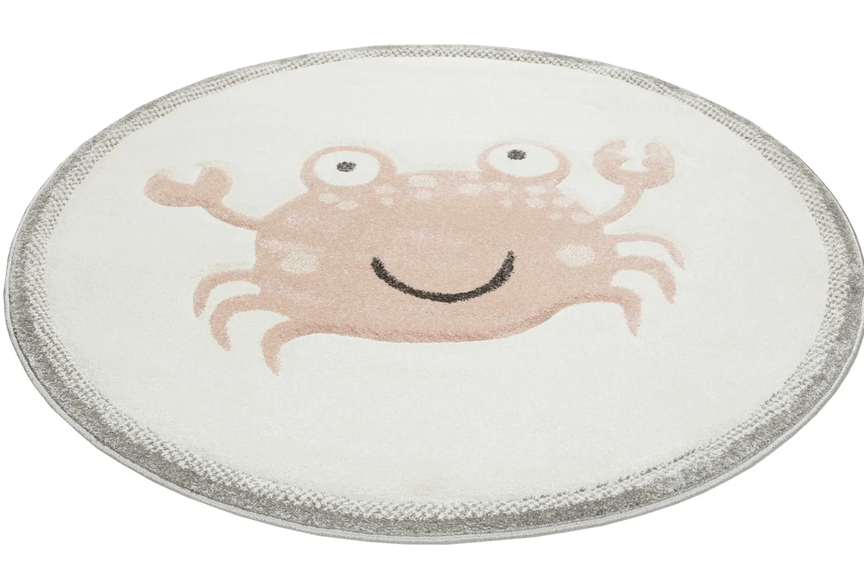 Esprit Kinderteppich Creme Weiß Rosa "CRAB"