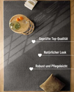 Esprit Kurzflorteppich Anthrazit Grau 