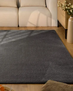 Esprit Kurzflorteppich Anthrazit Grau 
