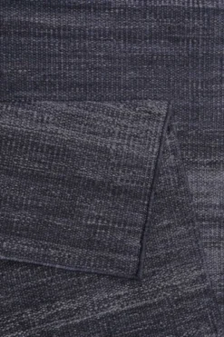 Esprit Kurzflor Teppich Anthrazit aus Baumwolle "Rainbow Kelim"