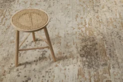 Esprit Kurzflor Teppich Beige aus Wolle 