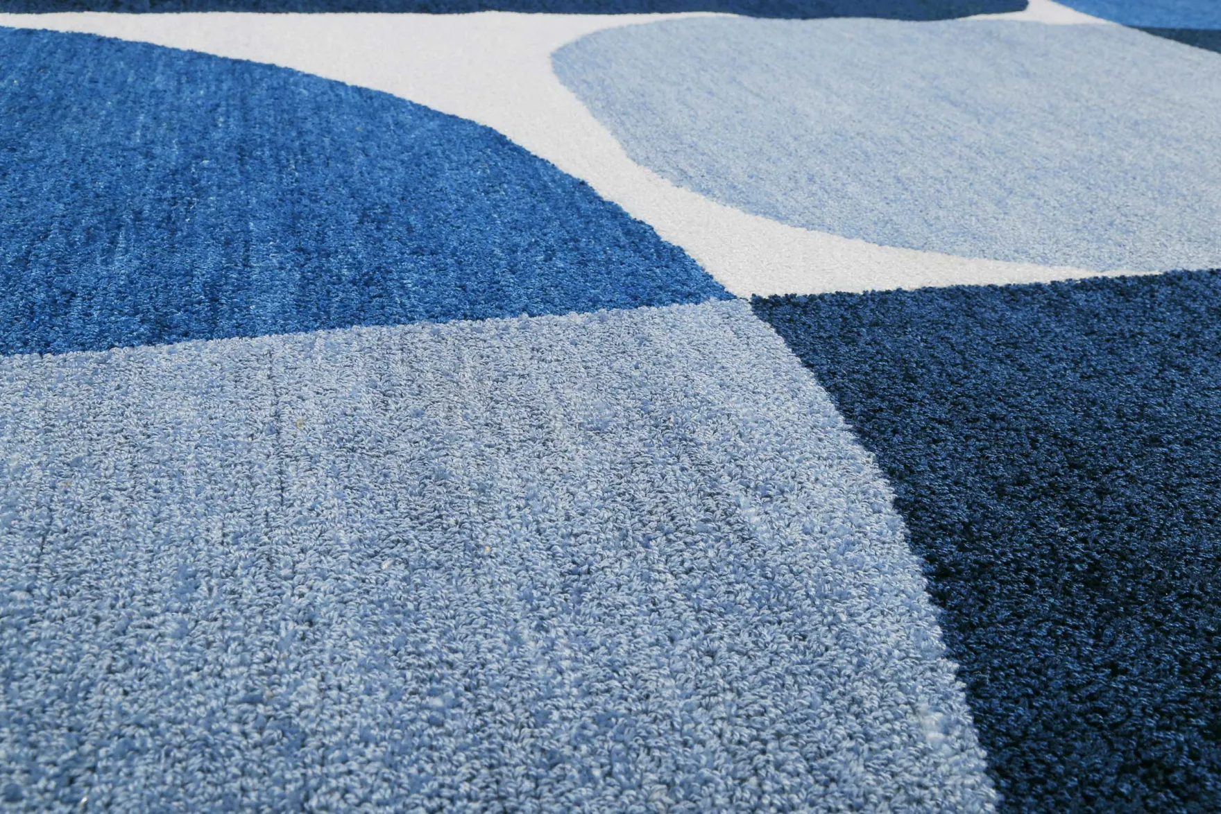 Esprit Kurzflor Teppich Blau "Backup"