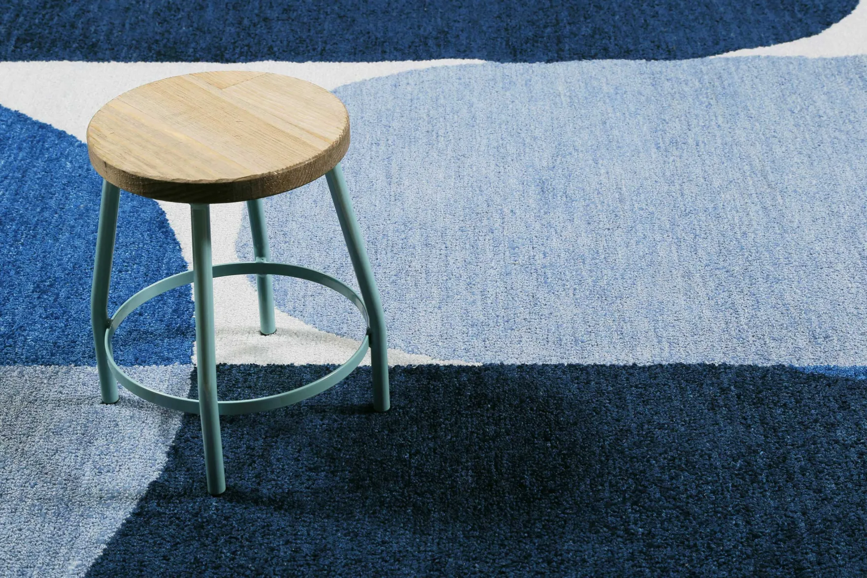 Esprit Kurzflor Teppich Blau "Backup"
