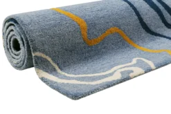 Esprit Kurzflor Teppich Blau "Drive"