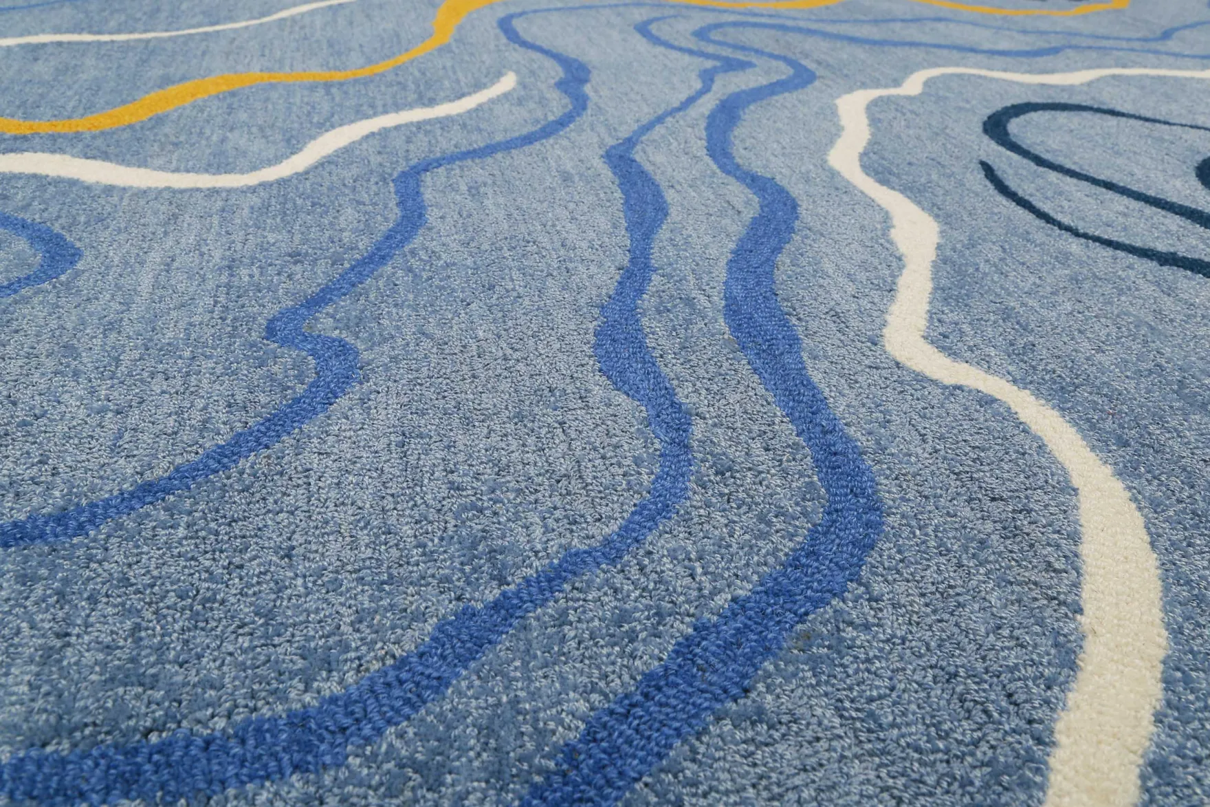Esprit Kurzflor Teppich Blau "Drive"