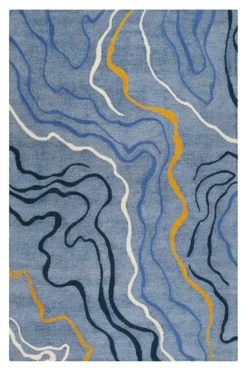 Esprit Kurzflor Teppich Blau