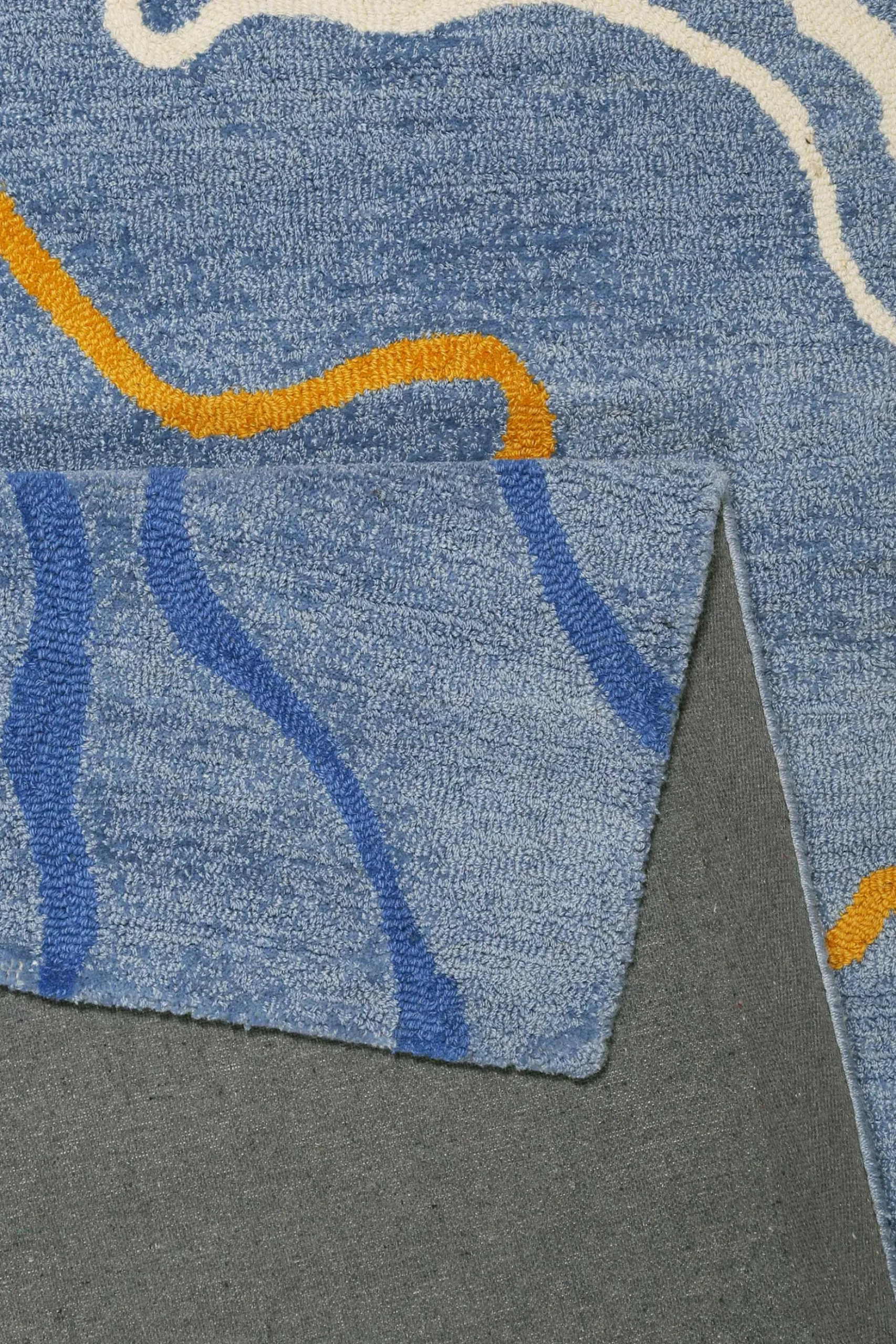 Esprit Kurzflor Teppich Blau "Drive"