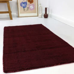 Esprit Kurzflor Teppich Bordeaux Rot 