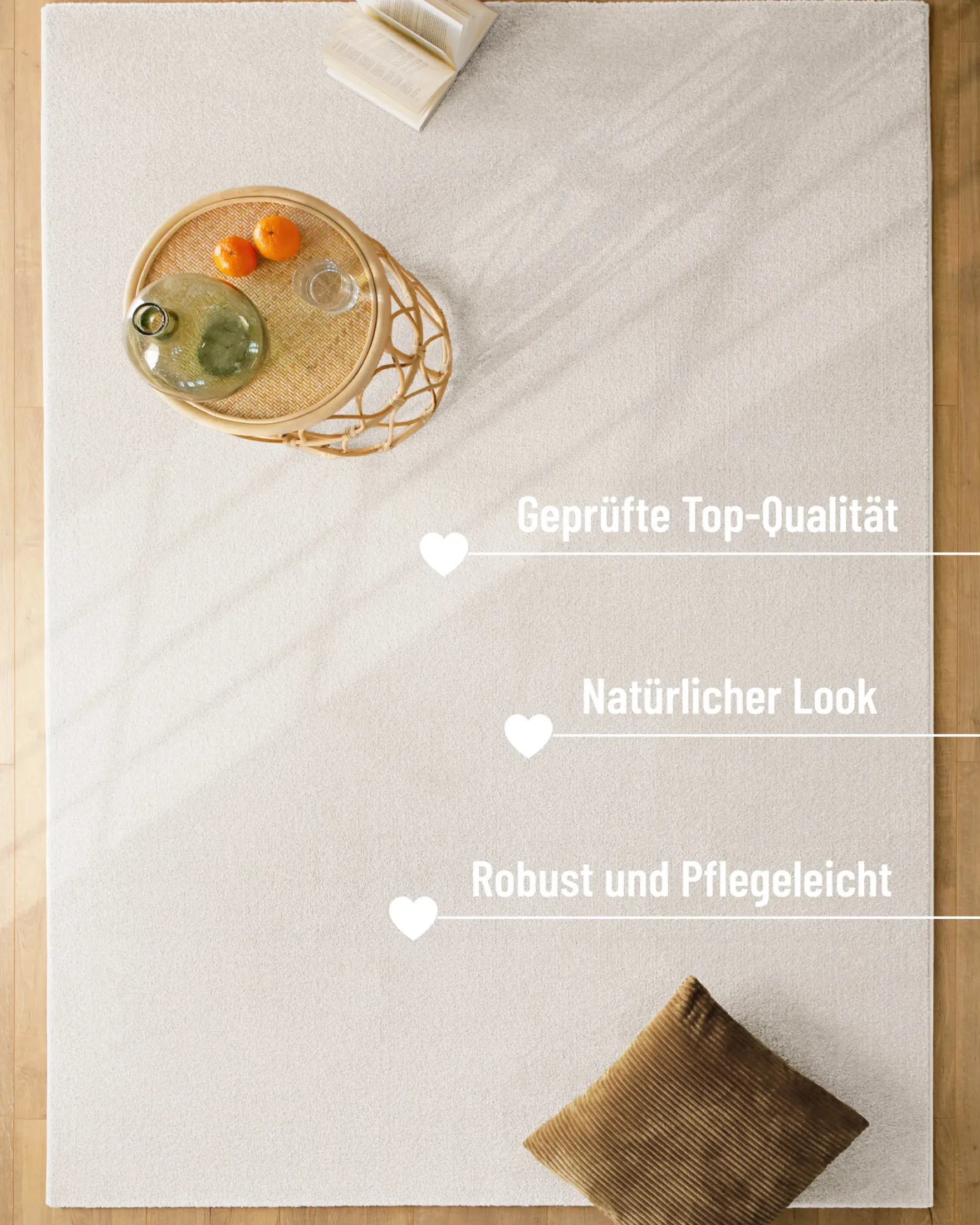 Esprit Kurzflorteppich Creme Weiß "Vegas"