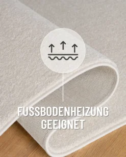 Esprit Kurzflorteppich Creme Weiß