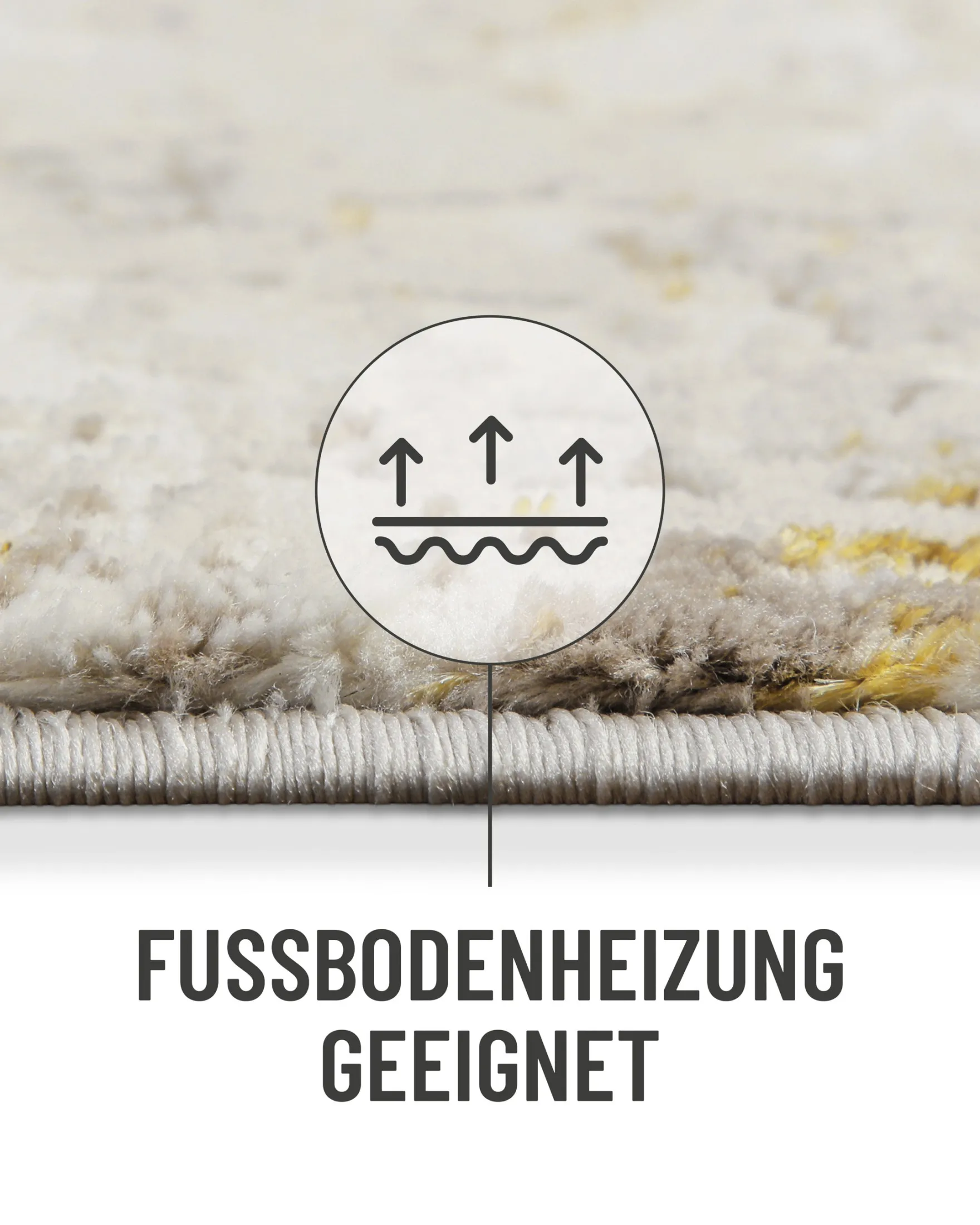 Esprit Kurzflorteppich Creme Gold "Feel Vintage 2.0"