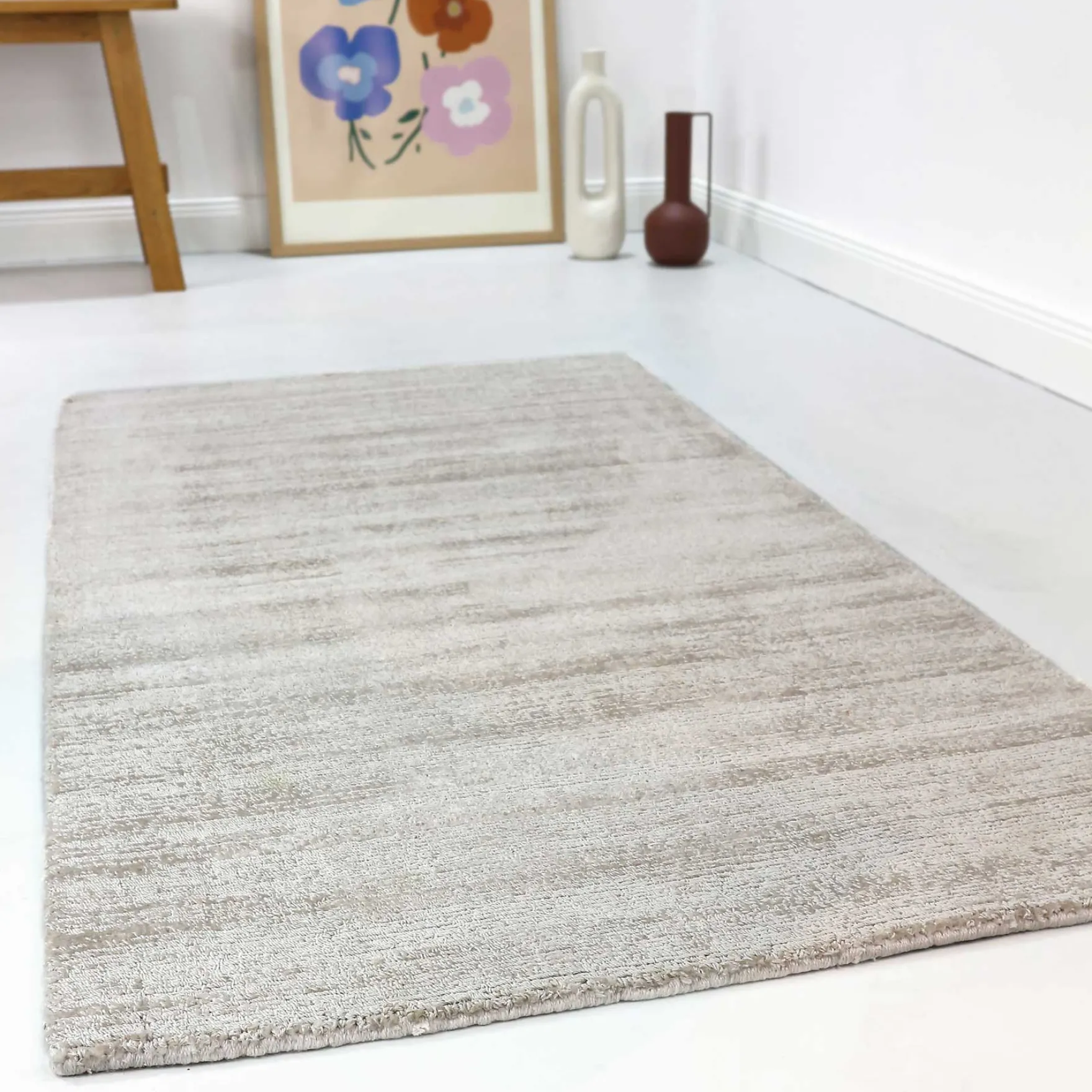 Esprit Kurzflor Teppich Creme Beige "Gil"