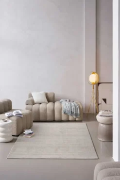 Esprit Kurzflor Teppich Creme Beige