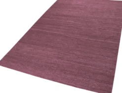 Esprit Kurzflor Teppich Flieder Rot aus Baumwolle