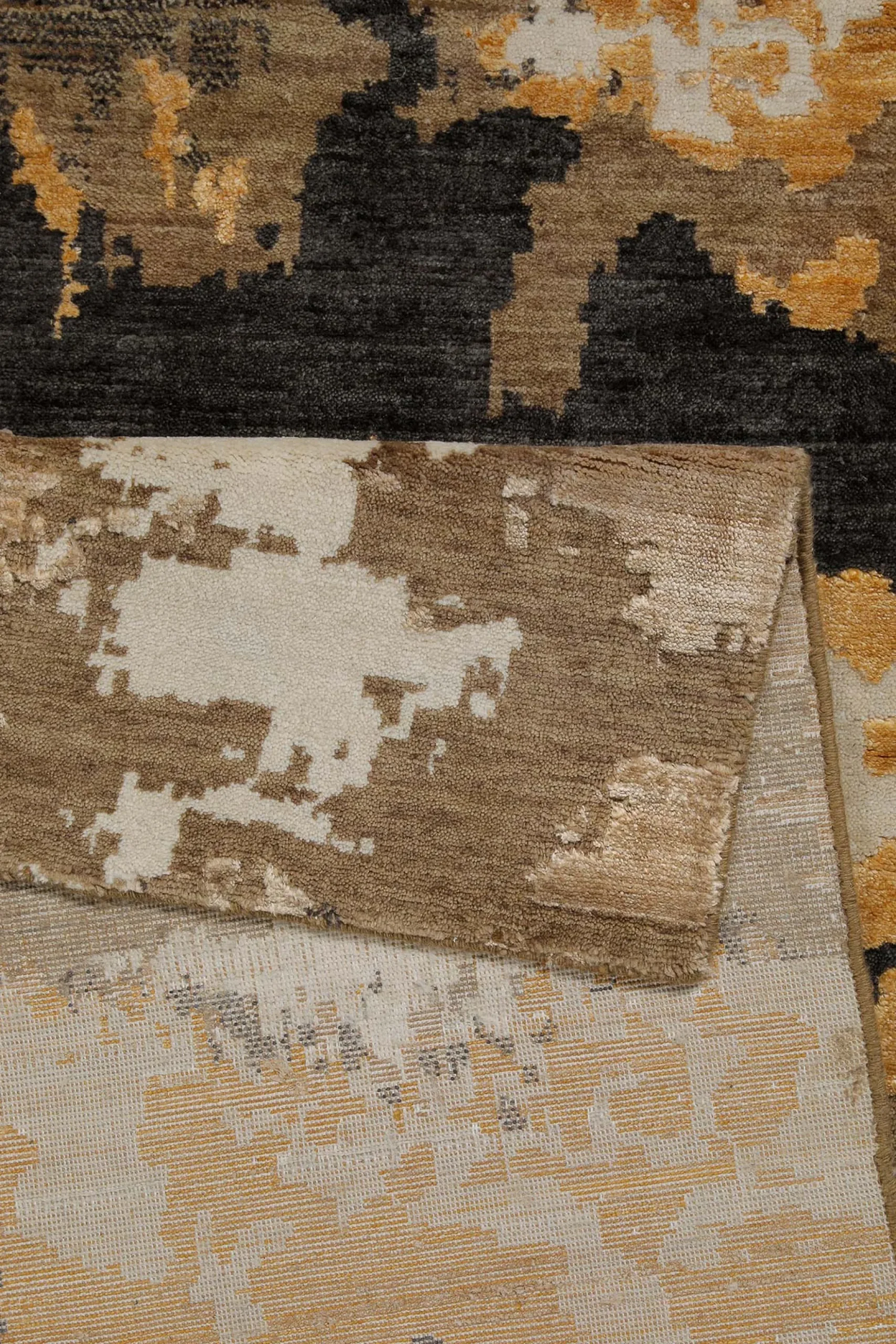 Esprit Kurzflor Teppich Gold aus Wolle "Manhattan"