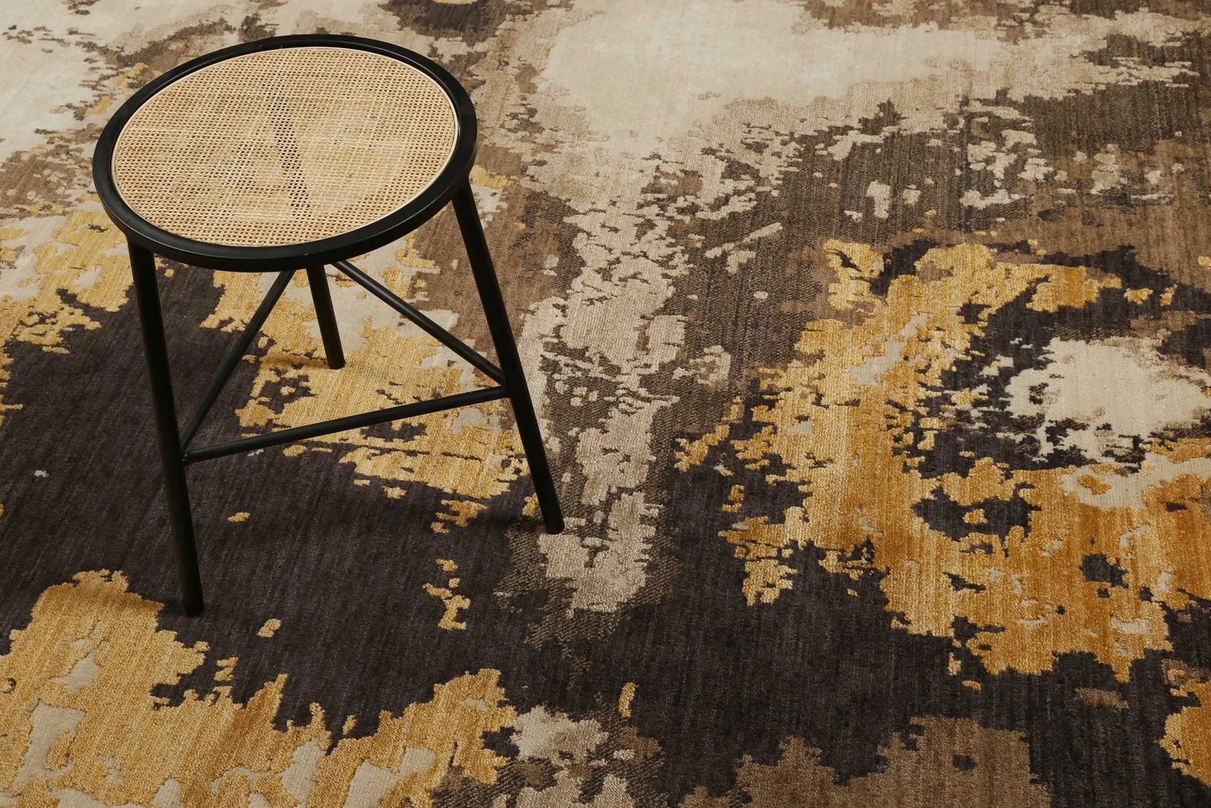 Esprit Kurzflor Teppich Gold aus Wolle "Manhattan"
