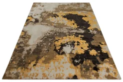 Esprit Kurzflor Teppich Gold aus Wolle