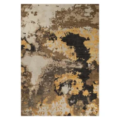 Esprit Kurzflor Teppich Gold aus Wolle