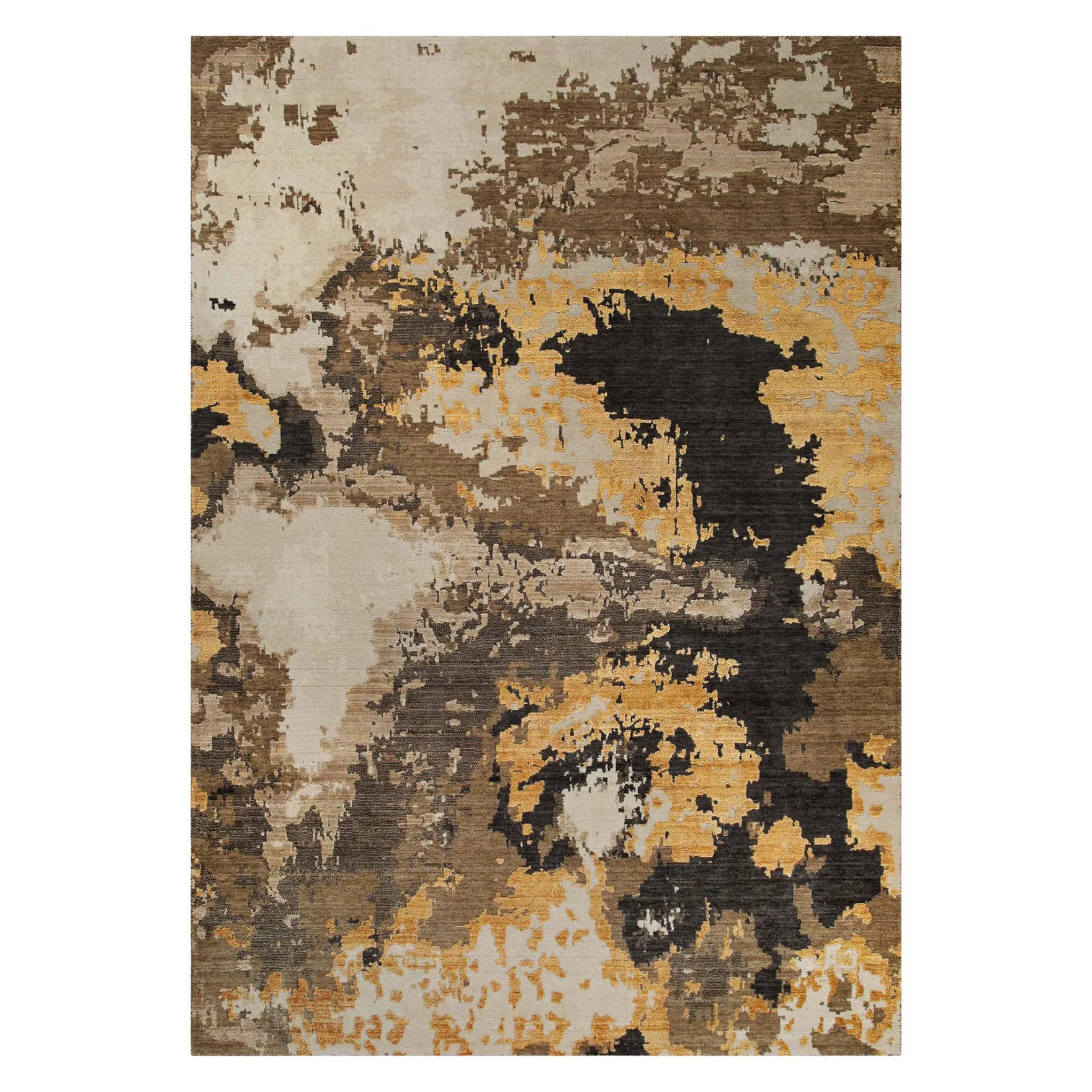 Esprit Kurzflor Teppich Gold aus Wolle "Manhattan"