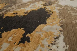 Esprit Kurzflor Teppich Gold aus Wolle
