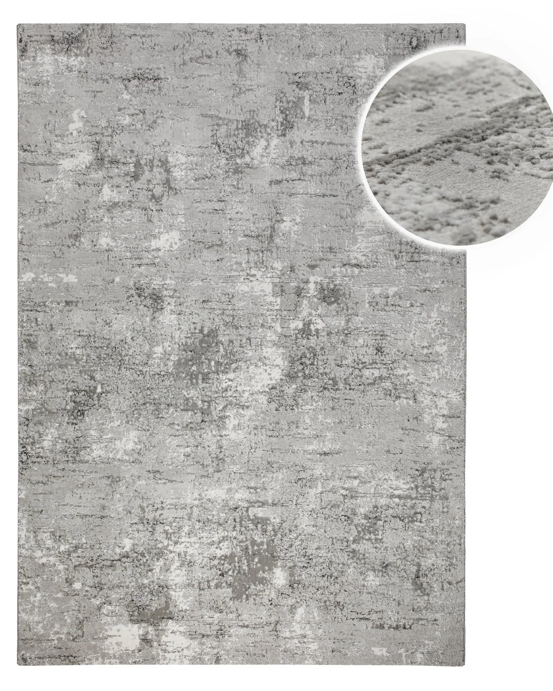 Esprit Kurzflorteppich Grau Silber "Feel Vintage 2.0"