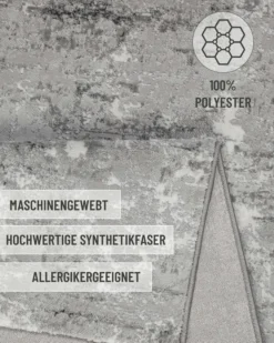 Esprit Kurzflorteppich Grau Silber