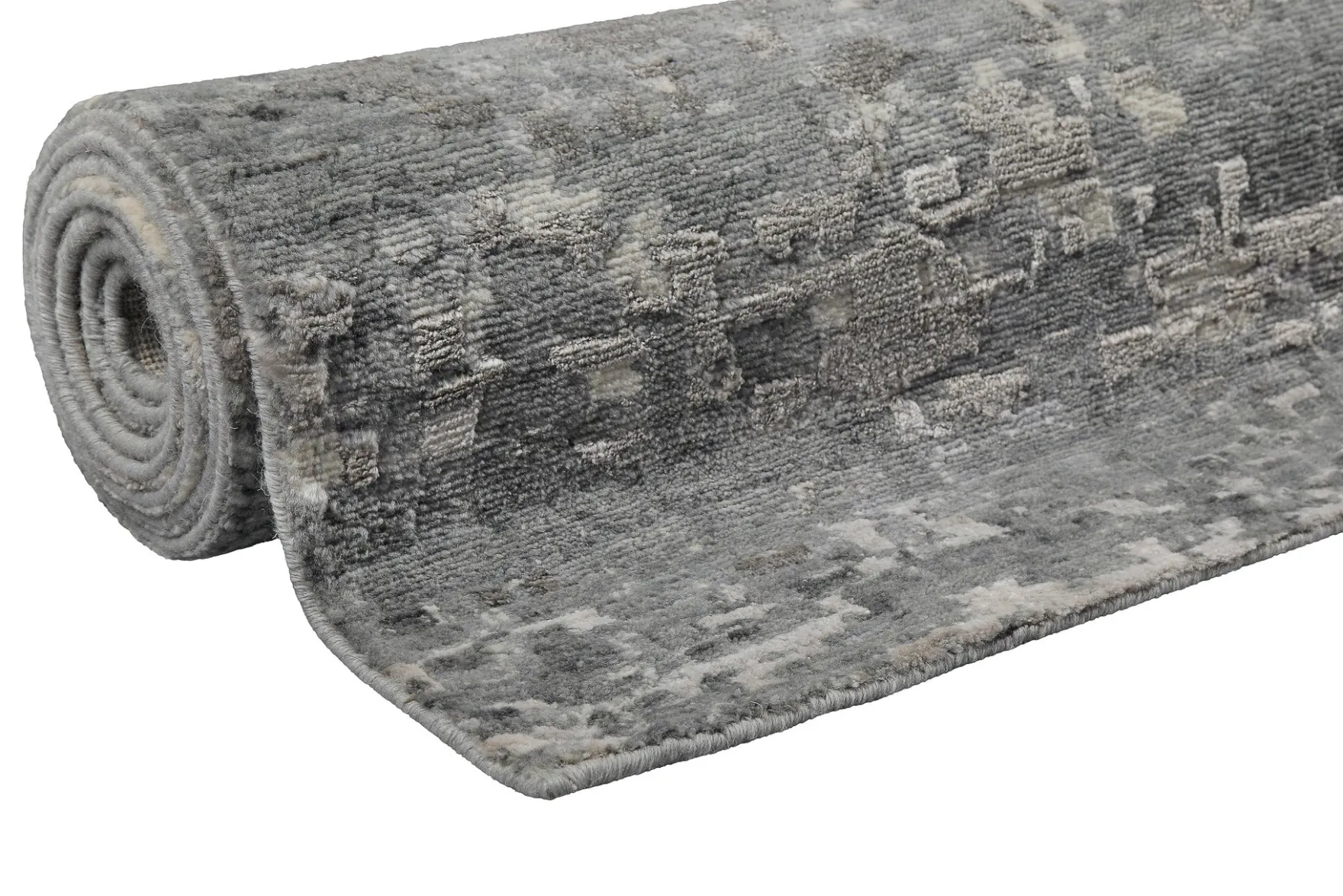 Esprit Kurzflor Teppich Grau aus Wolle "Brookville"