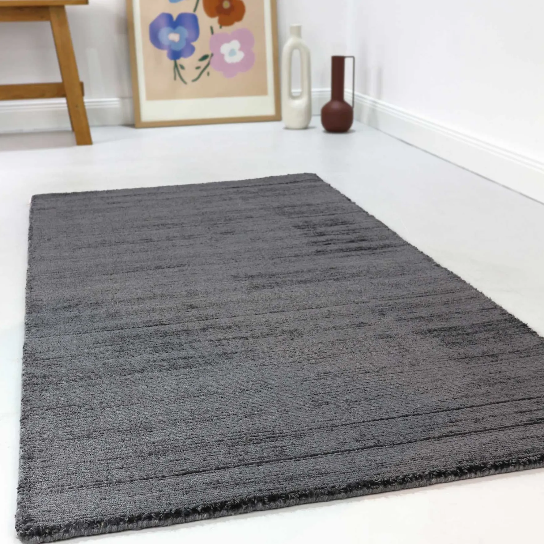 Esprit Kurzflor Teppich Grau "Gil"