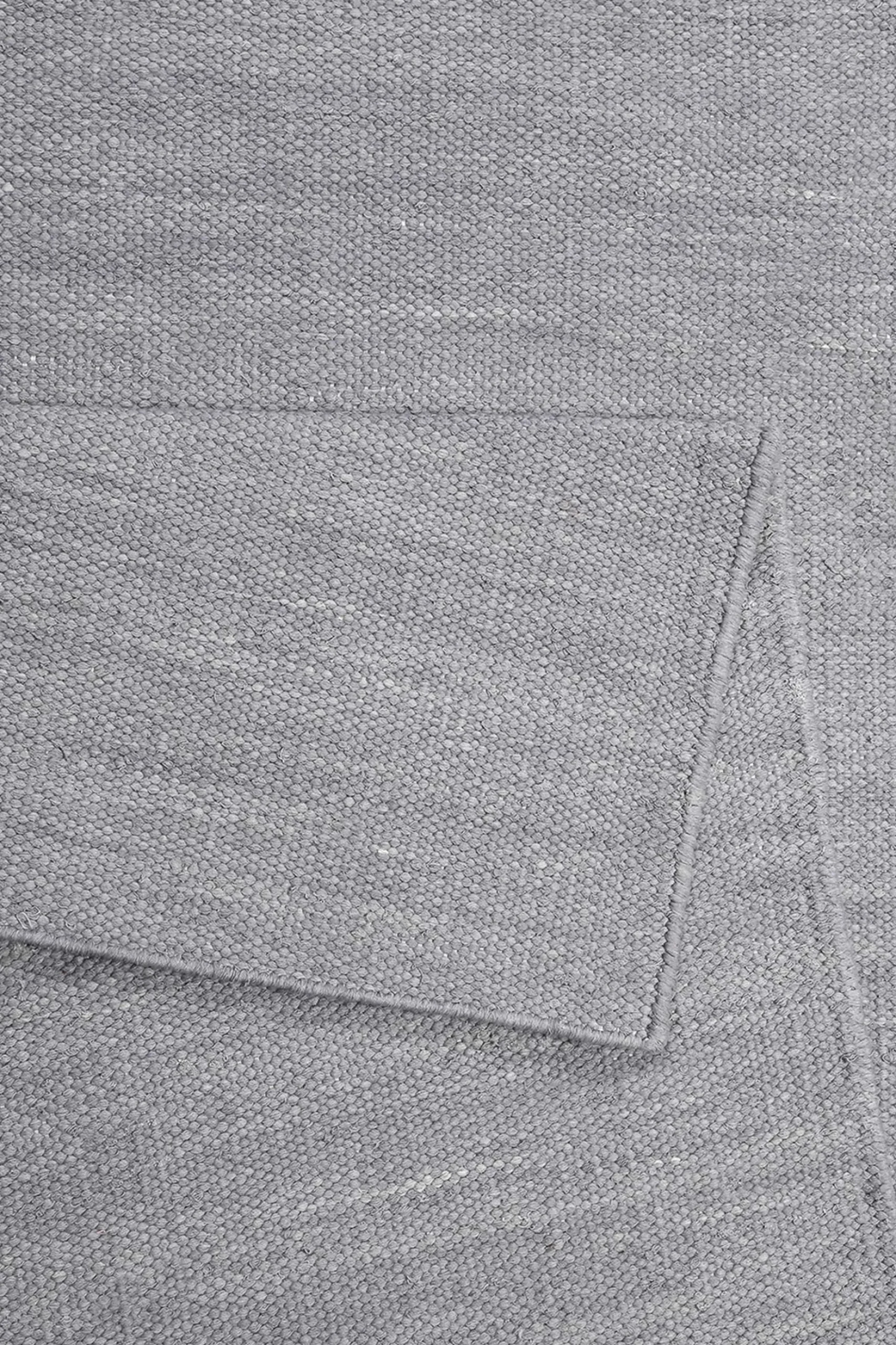Esprit Kurzflor Teppich Grau aus Baumwolle "Rainbow Kelim"