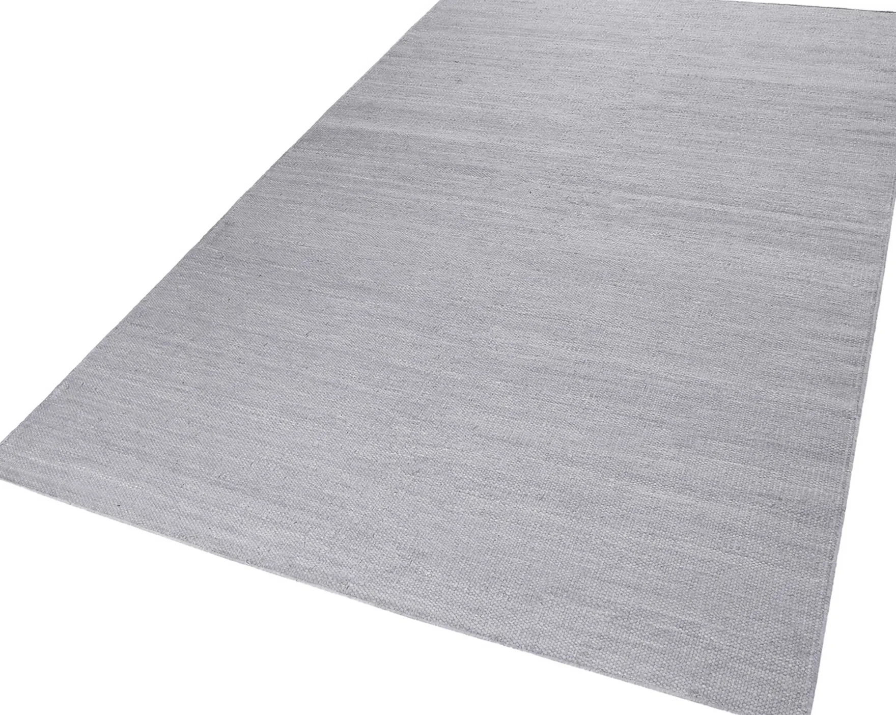 Esprit Kurzflor Teppich Grau aus Baumwolle "Rainbow Kelim"