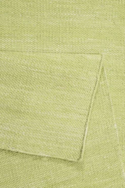 Esprit Kurzflor Teppich Grün aus Baumwolle "Rainbow Kelim"