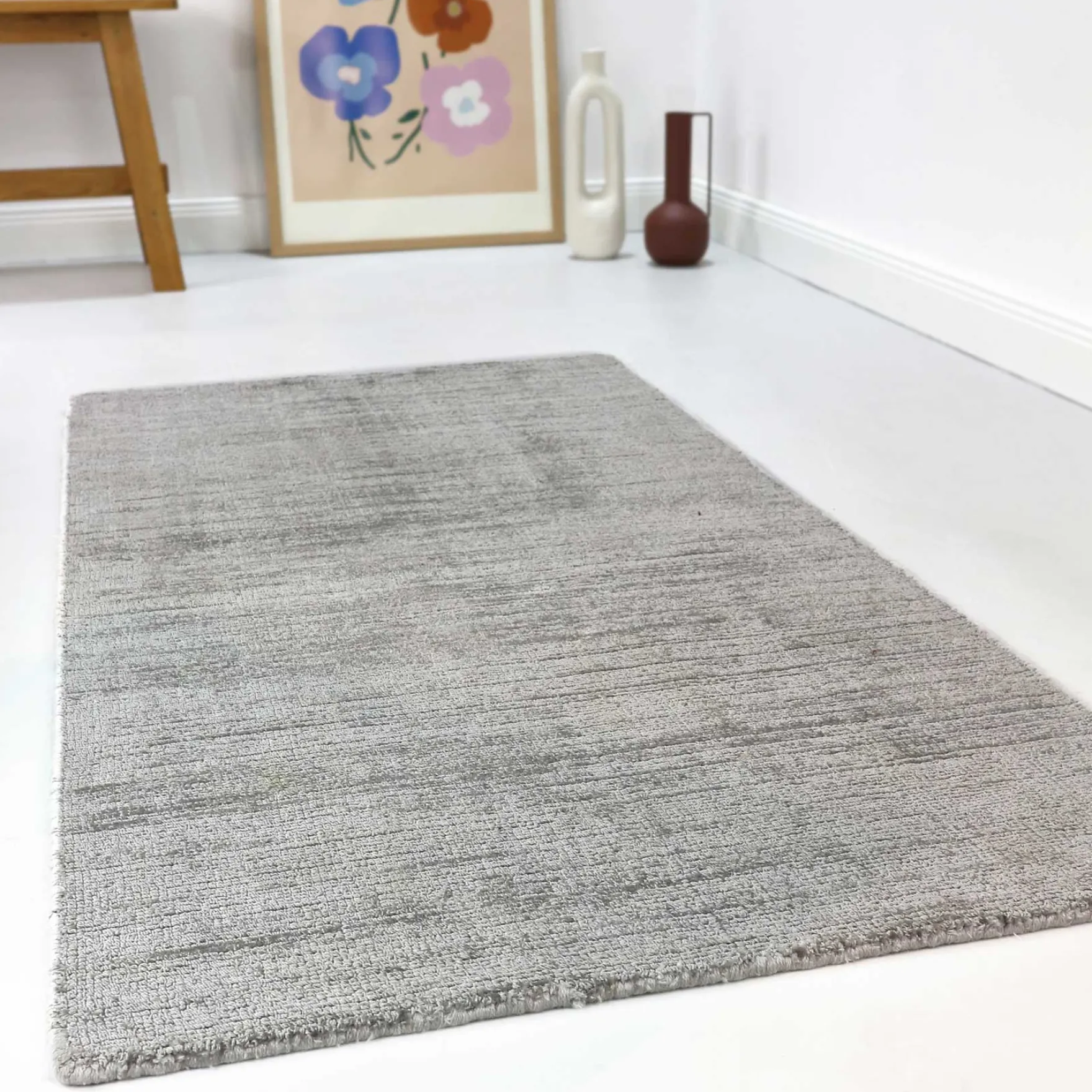 Esprit Kurzflor Teppich Hellgrau "Gil"