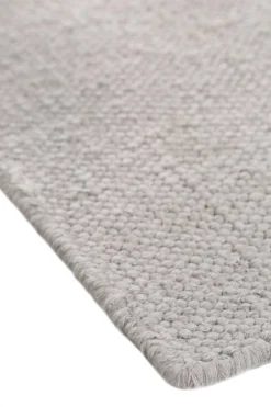 Esprit Kurzflor Teppich Hellgrau aus Baumwolle 