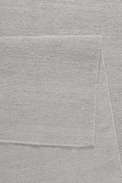 Esprit Kurzflor Teppich Hellgrau aus Baumwolle 