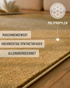 Esprit Kurzflorteppich Ocker Gelb "Vegas"