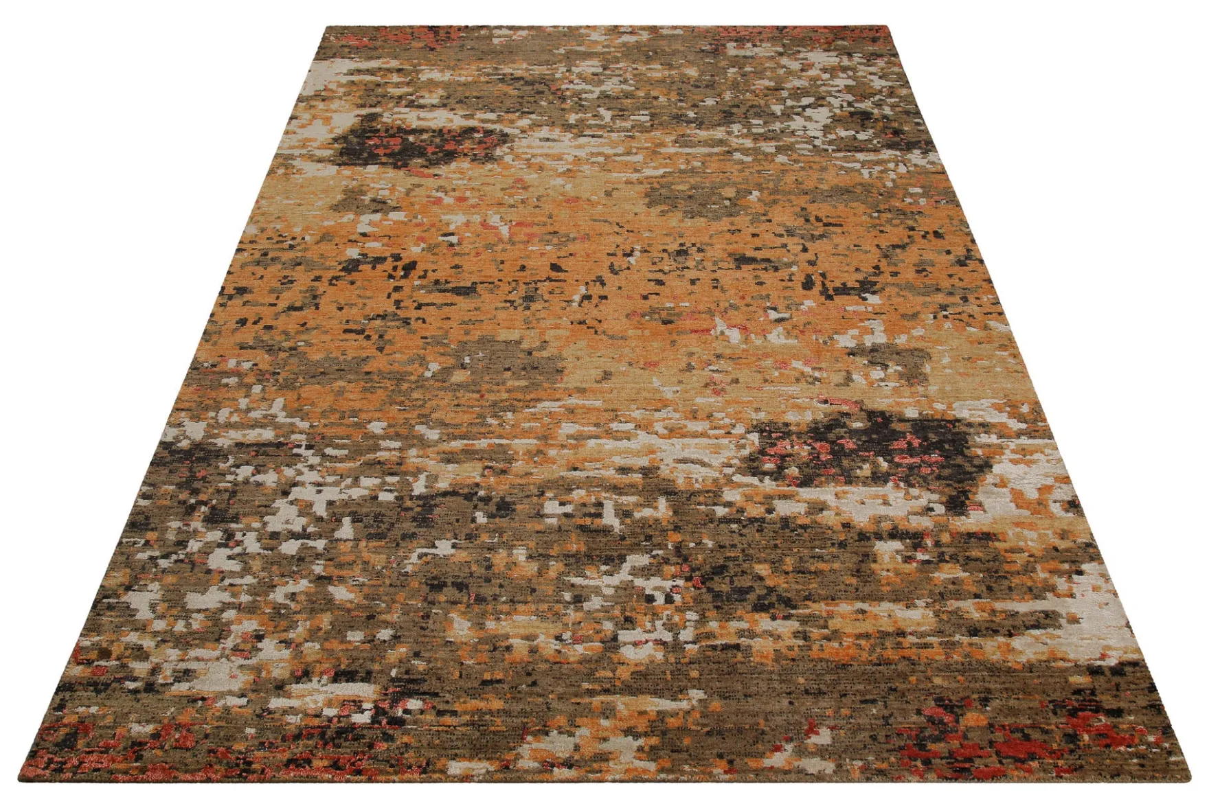 Esprit Kurzflor Teppich Orange aus Wolle "East Village"