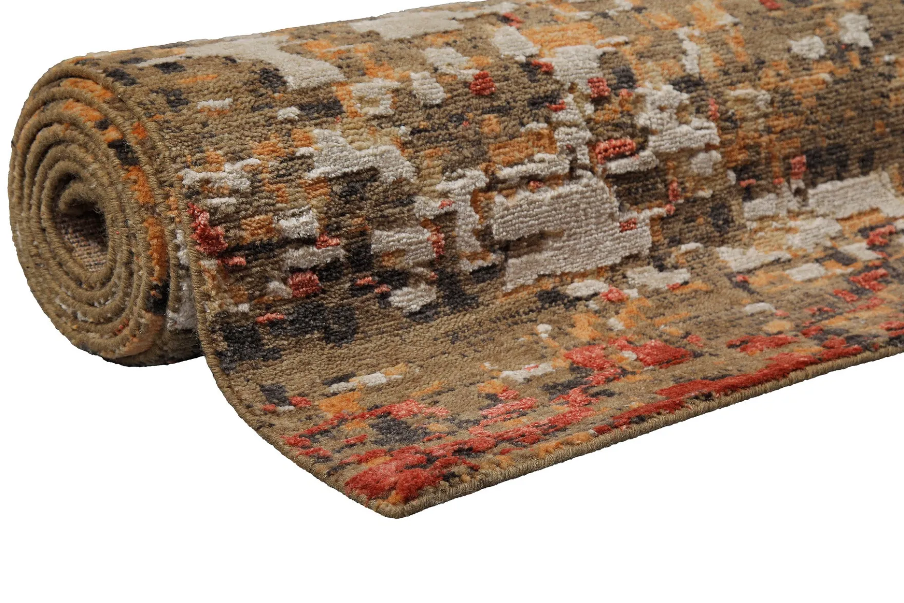 Esprit Kurzflor Teppich Orange aus Wolle "East Village"