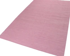 Esprit Kurzflor Teppich Rosa aus Baumwolle "Rainbow Kelim"