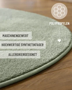 Esprit Kurzflorteppich Rund Licht Grün 