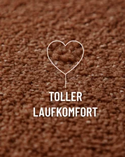 Esprit Kurzflorteppich Rund Ziegel Rot