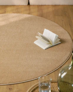 Esprit Kurzflorteppich Rund Sand Beige "Vegas"